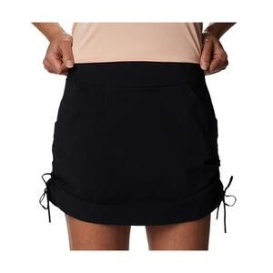 Columbia Anytime Casual Skort Womens 2XL Black Omni-Shade UPF 50 Ruched Pockets